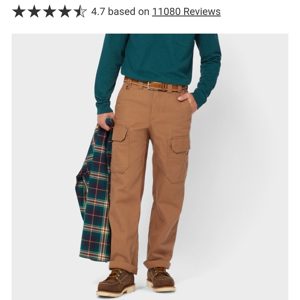 Duluth Trading Co Men's Tan Cargo Pants 30 X 34 - Picture 9 of 13